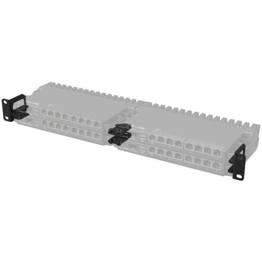 Image of the MikroTik RB-5009 Rack Mount Kit, designed for secure mounting of MikroTik devices in a rack.