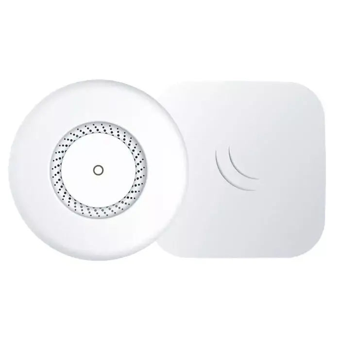 MikroTik cAP Lite Ceiling Access Point, capable of 300Mbps WiFi 4 connectivity, designed for ceiling installation.