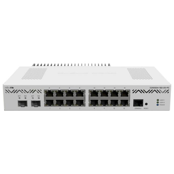 MikroTik Cloud Core Passive Cooling Router with 16 Gigabit Ports