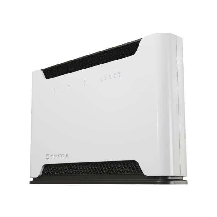 MikroTik Chateau LTE6 Dual Band Gigabit Router with 5 ports, featuring a sleek design and advanced connectivity options.