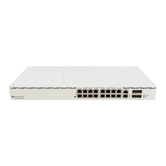 MikroTik CRS320P Cloud Router Switch featuring 16 ports with Power over Ethernet and 4 SFP slots.