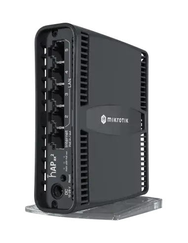 MikroTik hAP ax2 Gigabit WiFi 6 Router capable of speeds up to 1800Mbps