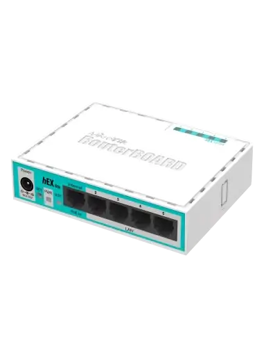 MikroTik hEX Lite 5-Port Ethernet Desktop Router with multiple Ethernet ports