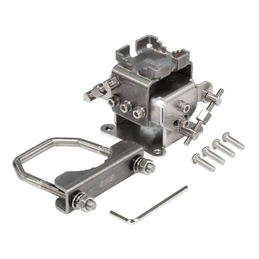 MikroTik LHG Series Metal Pole Mount Bracket for secure installation of wireless devices.