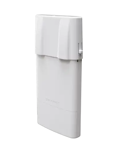 MikroTik NetBox 5 ax Outdoor WiFi 6 Router with 5GHz AX radio and two RP-SMA female connectors.