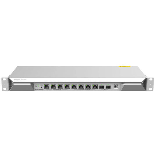 Reyee 8 Port Multi Gigabit Multi-WAN Cloud Router with multiple ports and sleek design.