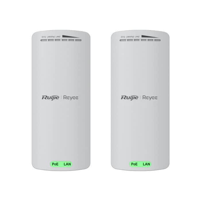 Reyee 2.4GHz 300Mbps 8dBi Pre-Paired Kit, showcasing the product design and features.