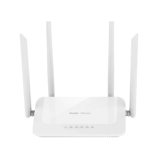 Reyee Dual Band AC 1200Mbps Mesh Router with 5dBi antennas, designed for high-speed wireless connectivity.