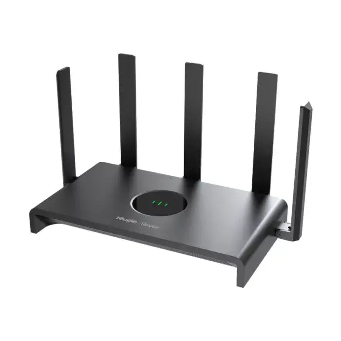 Reyee AC1300 Dual Band Gigabit Mesh Router displayed in a clean and modern setting.