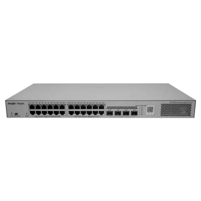 Reyee 24-Port PoE 370W Smart Managed Switch with multiple Ethernet ports for network connectivity.