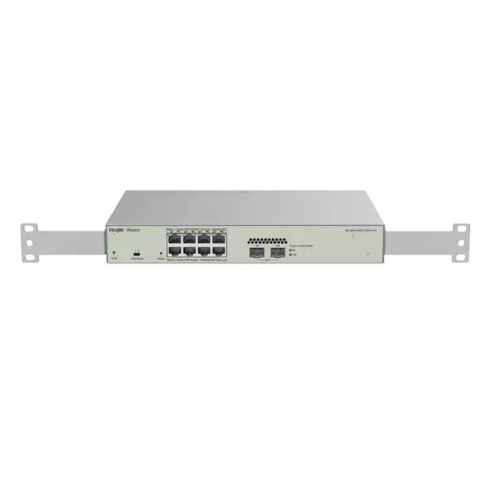 Reyee 8-Port PoE 125W Smart Managed Switch with multiple Ethernet ports for network connectivity.