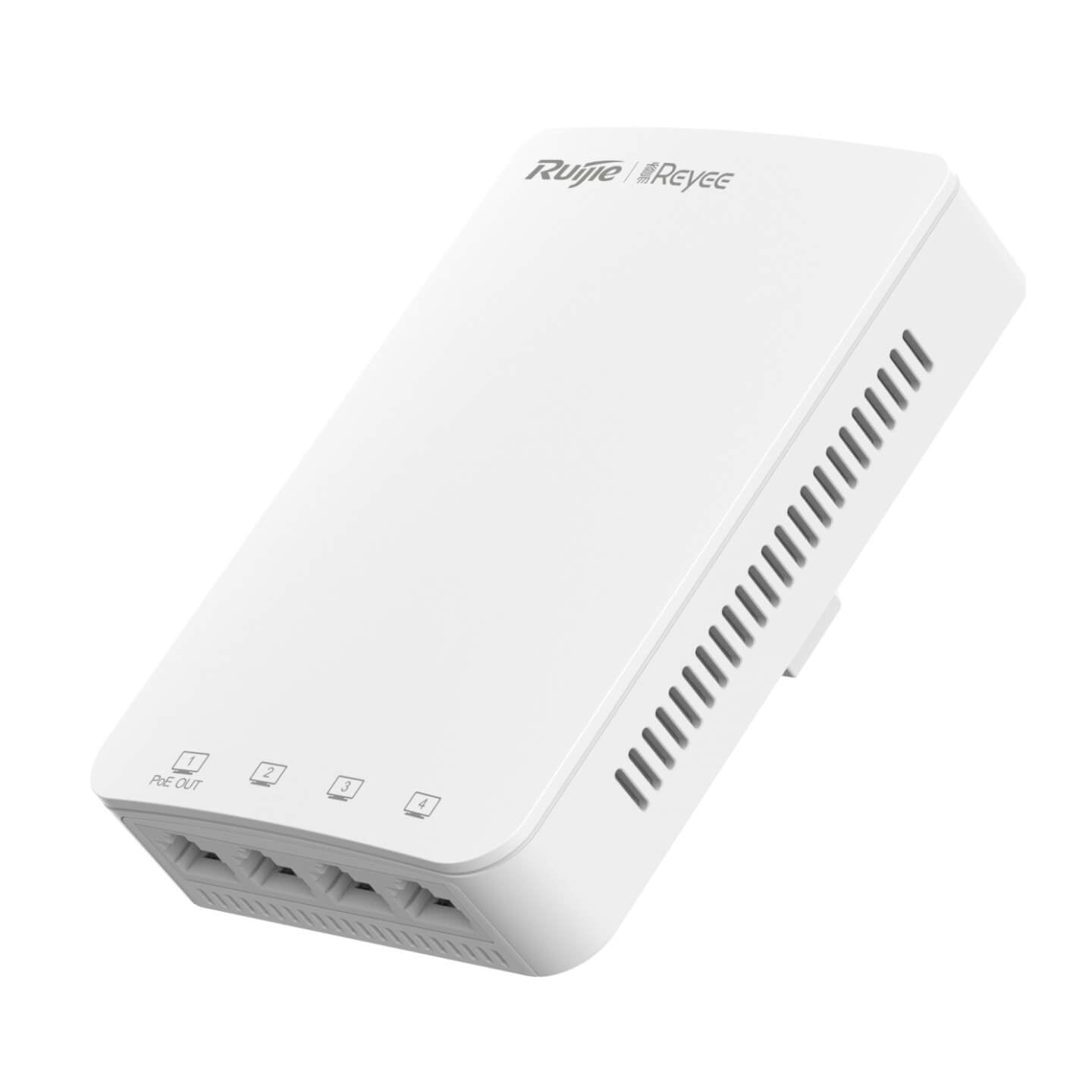 Image of Reyee Dual Band 1300Mbps In-Wall Access Point, a sleek device designed for high-speed internet connectivity.