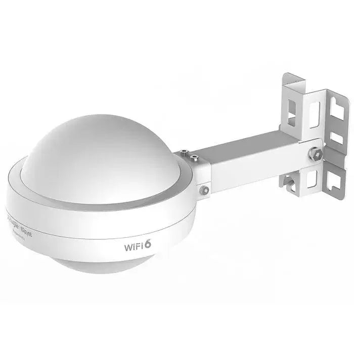 Reyee Dual Band Access Point, featuring WiFi 6 technology and capable of 1800Mbps, designed for outdoor use.