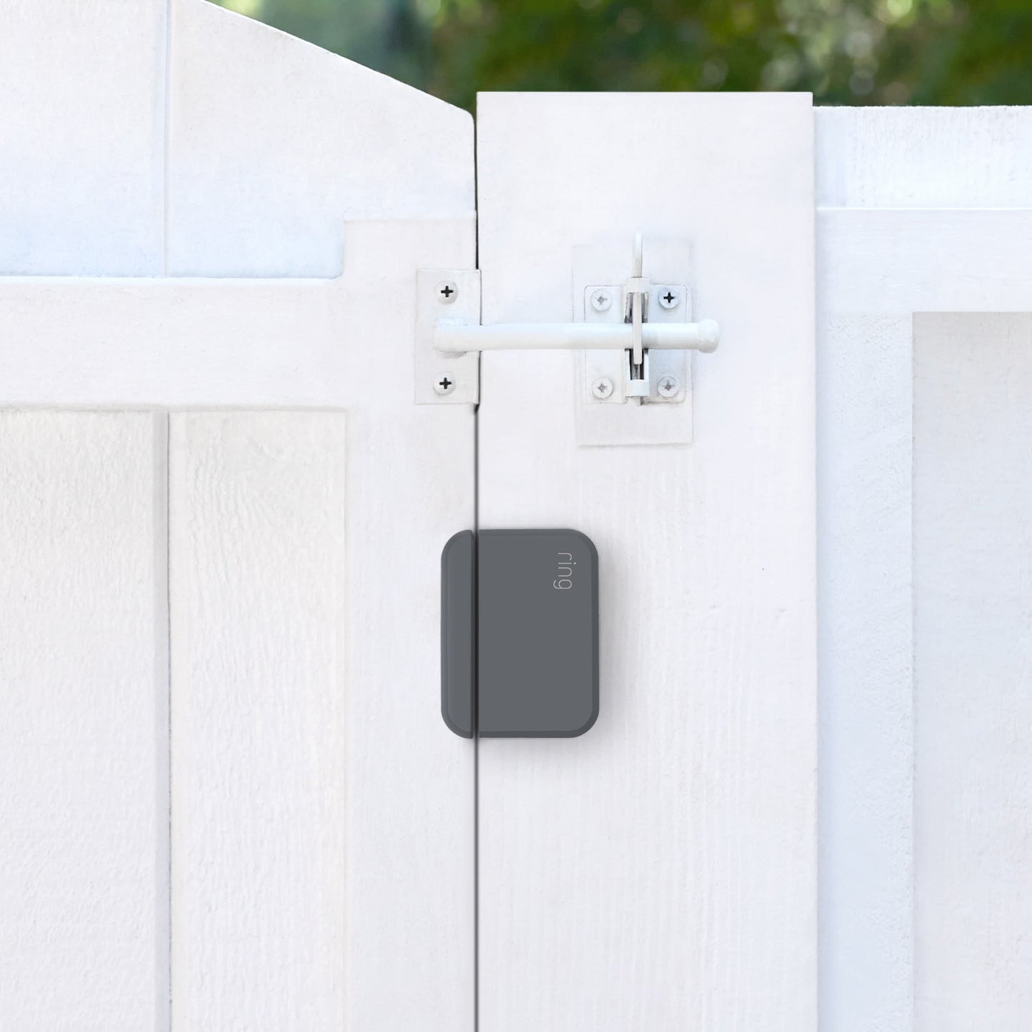 Image of the Ring Alarm Outdoor Contact Sensor, a security device designed for outdoor use.