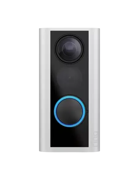 Ring Peephole Camera in Satin Nickel Finish, designed for home security and monitoring.