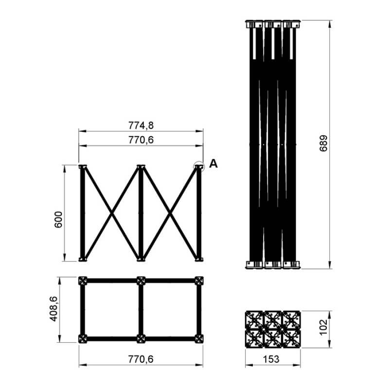 ALUSTAGE SCA-05 Panther Deck Risers 1X1 600MM, a durable stage support system designed for stability and performance.