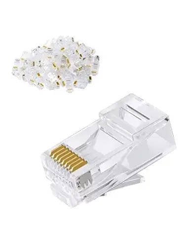 Acconet CAT6 RJ45 Connectors in a 50 pack, suitable for stranded and solid core cables.