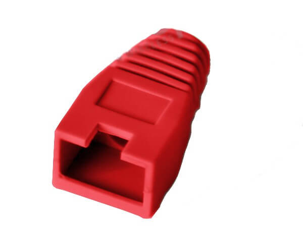 Image of Linkbasic RJ45 Red Boot, designed for connector protection.