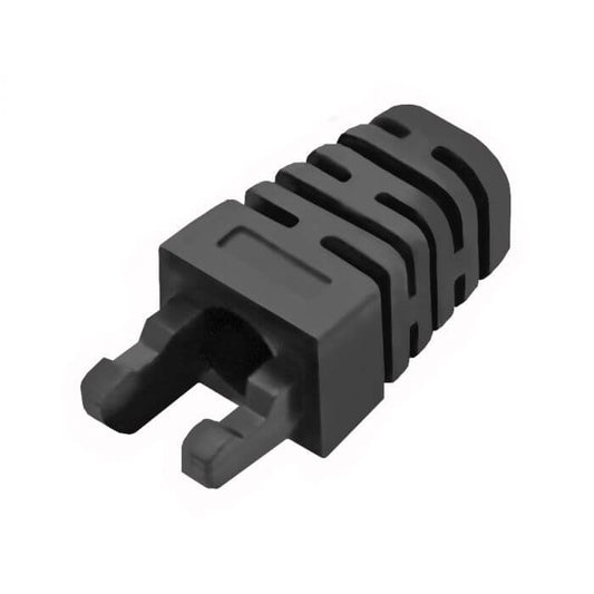 Image of a Linkbasic RJ45 black crimp boot, showcasing its durable cover designed for network cables.