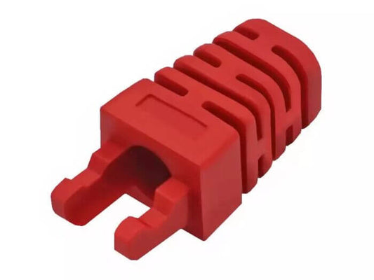 Linkbasic RJ45 red crimp boot, a durable cover for network cables.