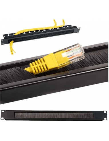 ACCONET Blanking Plate, 1U, Black for 19" Rack Mount, showcasing its design and functionality.