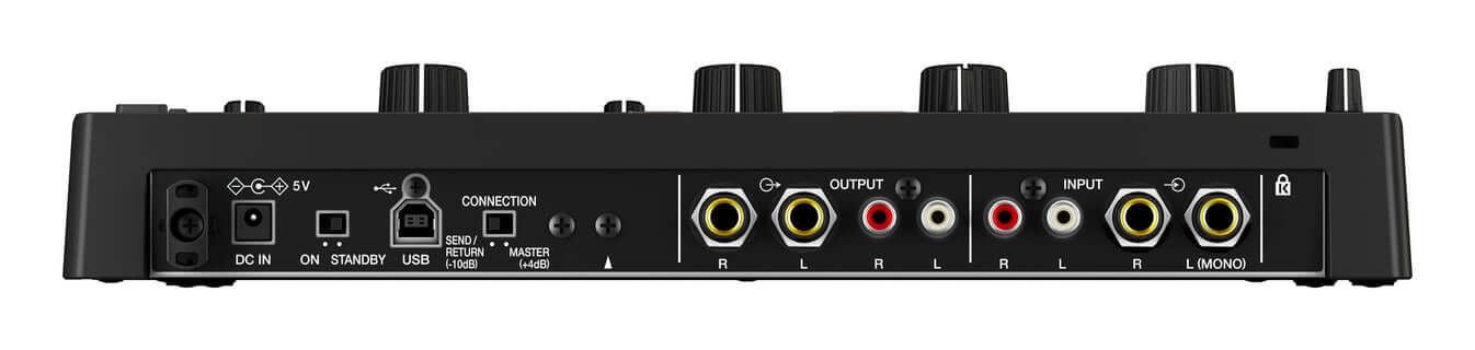 Rear view of the Pioneer RMX-1000 Professional DJ Effects and Remix Station showcasing diverse effects.