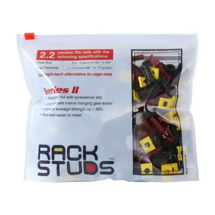 Rackstuds 2.2mm Red in a 100 pack, a mounting solution for various applications.