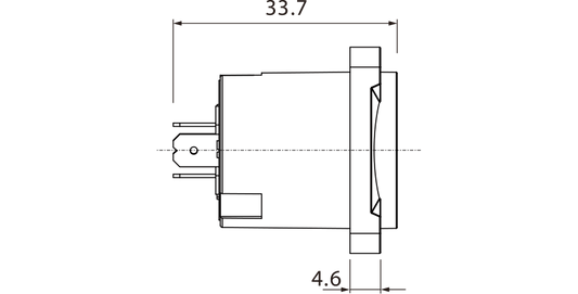 ROXTONE 4P SPEAKON CHASSIS with tin plated contacts designed for high power speakers.