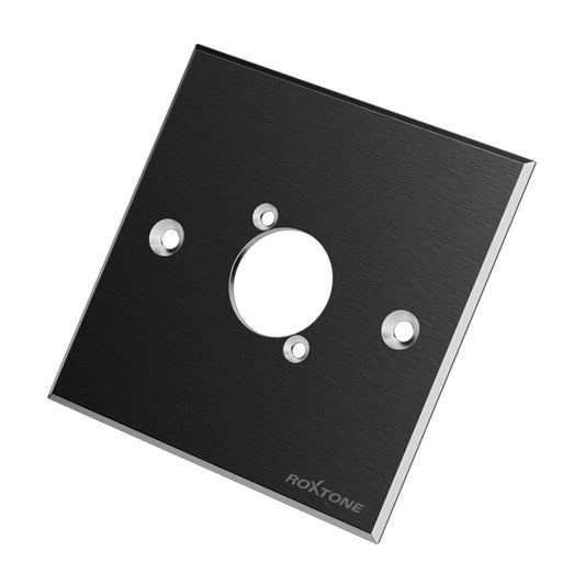 ROXTONE Single Black Blank Wallplate model RWPA60-1-BK against a plain background.