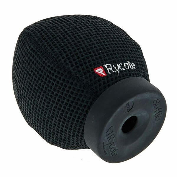 RYCOTE 5CM SUPER-SOFTIE windscreen designed for shotgun microphones with a diameter of 19-22mm, featuring a novel slip-on shape.