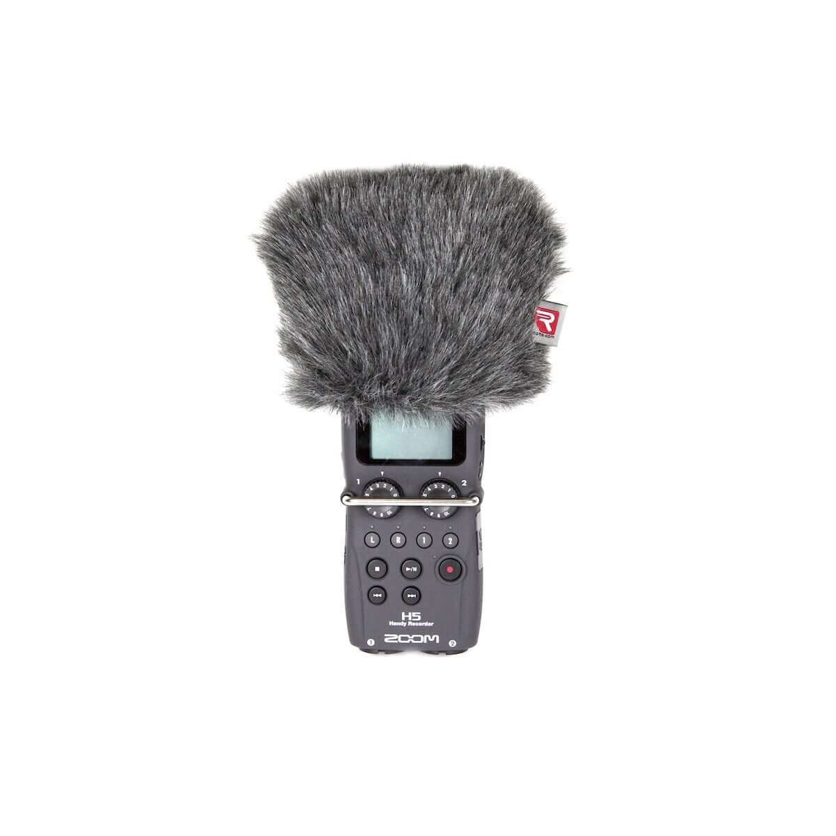 RYCOTE Zoom H5 Mini Windjammer in grey synthetic fur designed for audio recorders.