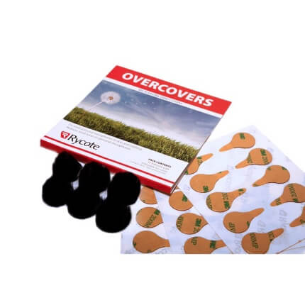 RYCOTE Overcovers Mix Colours - Pack of 30 Stickies and 6 Reusable Fur Discs for Lavalier Microphones