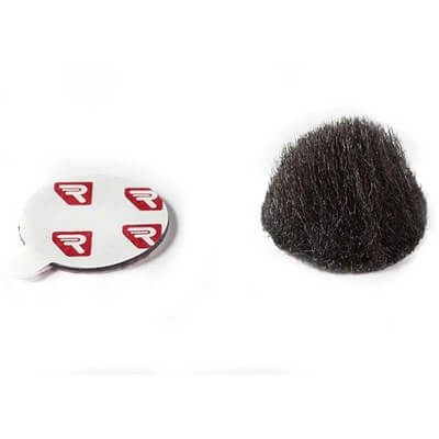 RYCOTE Overcovers Advanced Black pack containing 25 stickies and 5 fur discs designed for lavalier microphones.