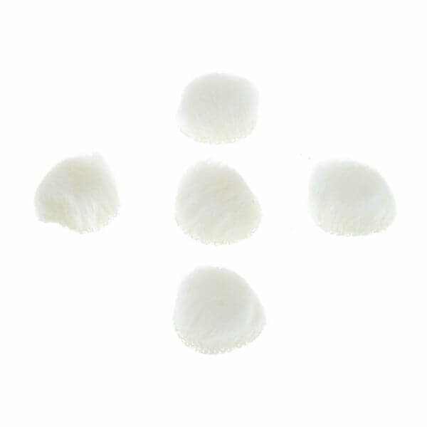 Rycote Overcovers Advanced White Pack containing 25 stickies and 5 windscreens designed for lavalier microphones.