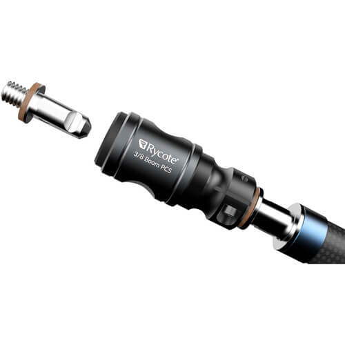 RYCOTE PCS-Boom Connector with 3/8 inch tip, featuring a quick release mounting system.