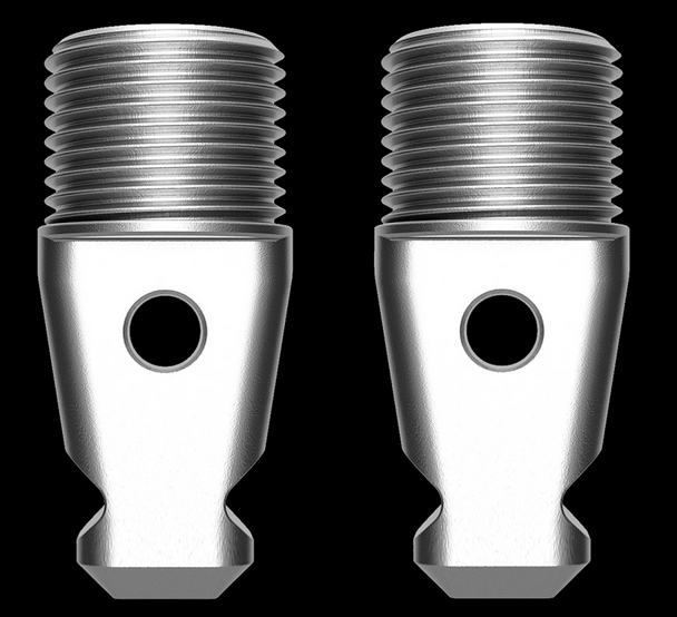 RYCOTE PCS-PAIR 5/8INCH Tips for Boom Connector, lightweight anodized aluminium tips designed for professional audio connections.