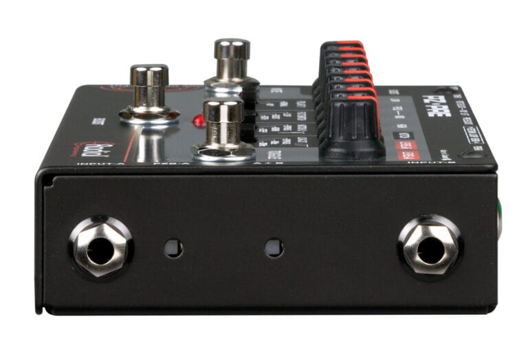 Right side view of the Radial PZ-Pre Acoustic Instrument Preamp for superior acoustic sound.