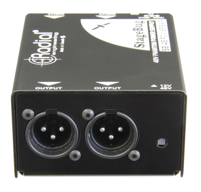 Right side view of the Radial StageBug SB-48 Phantom Power Supply for reliable 48V power.