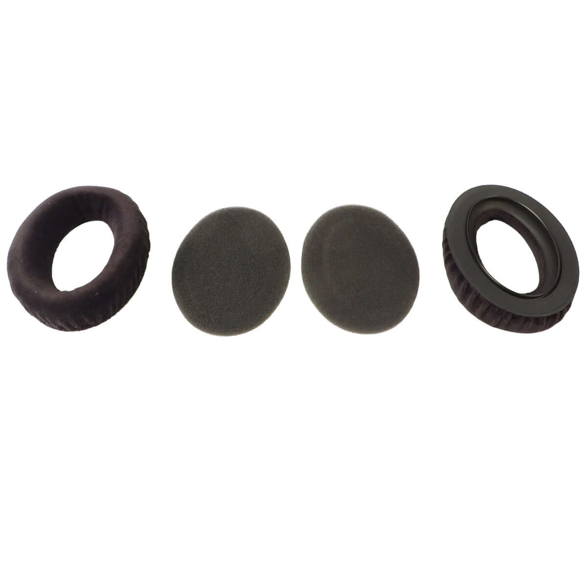 Sennheiser replacement velour earpads with foam disks designed for HD series headphones, showcasing the product's texture and design.