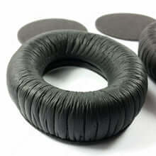 Genuine replacement earpads with foam disc for Sennheiser HD 525 and HD 535 headphones.