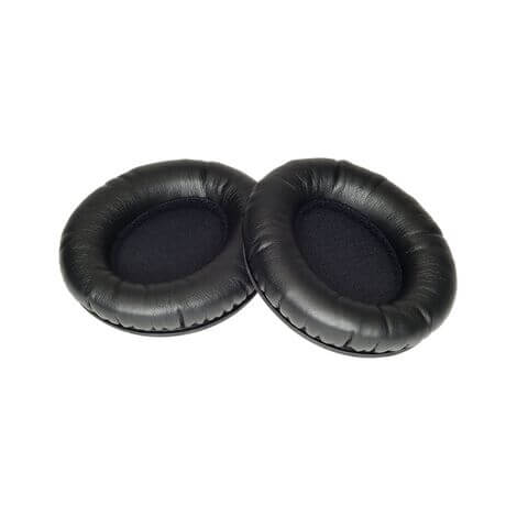 Sennheiser replacement earpads in black for HD 202, HD 212, and HD 62-TV headphones, displayed in a detailed view.