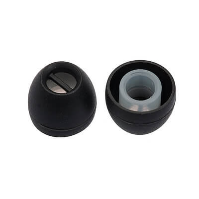 Image of Sennheiser Ear Sleeve 'S' in black, showcasing a set of 10 replacement ear sleeves.