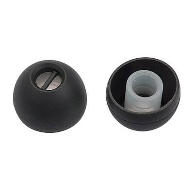 Sennheiser Ear Sleeve M in black, a pack of 10 genuine replacement ear tips for enhanced comfort and fit.