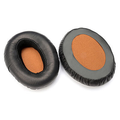 Replacement earpads in black and brown for Sennheiser M2 headphones.
