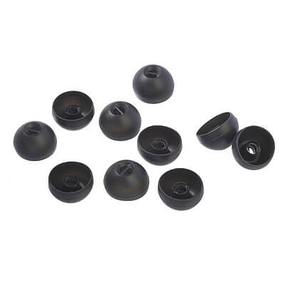 Sennheiser Ear Adapter 'L' in black, featuring 5 pairs designed for enhanced comfort and fit.