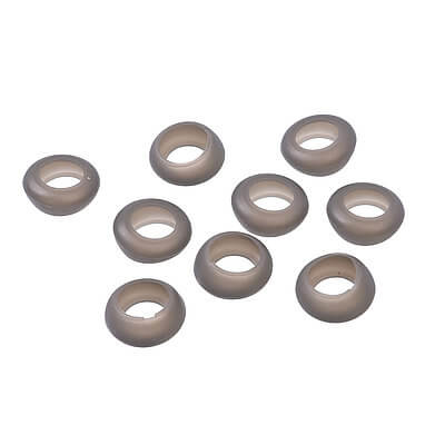 Sennheiser PMX 686 ear adapter in grey silicone, showcasing 5 pairs of replacement parts.