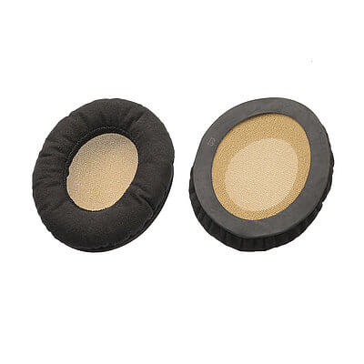 Replacement earpads for Sennheiser Momentum OE in black and light brown, designed for comfort and style.
