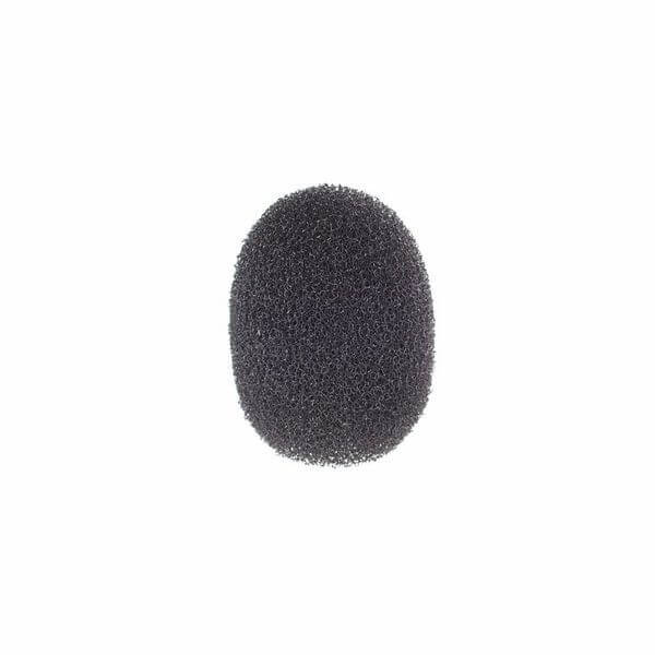 Black foam microphone windshield for Sennheiser MKE1, MKE2, and Earset 1-4 microphones.