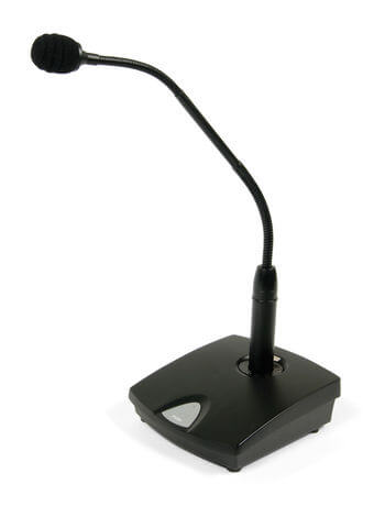 Samson CMB1 Gooseneck Base for CM15/CM20 featuring a Push-to-Talk and Mute Switch
