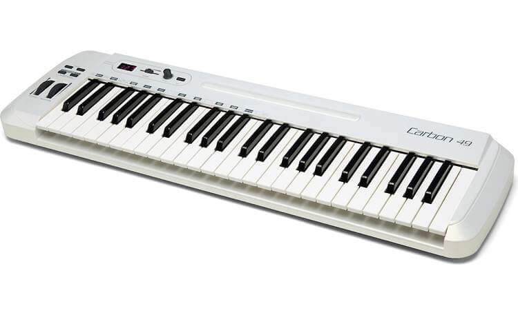 Samson Carbon 49 - 49-Key USB MIDI Keyboard Controller with Assignable Controls and iPad Stand, Includes Komplete Elements Software